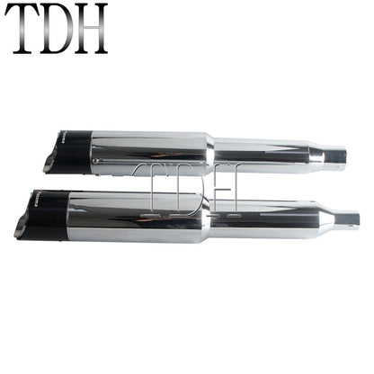 Motorcycle Exhaust System Carbon Fiber Muffler Pipe For Harley Street Road Glide ST FLTRXST FLHXST FLHX PAZOMA Exhaust Mufflers