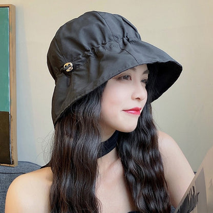 Women Summer Bucket Hat Quick Dry Drawstring Basin Hats For Girls Lady UV Protection Waterproof Panama Cap