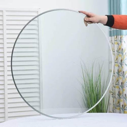 36 Inch Round Tempered Glass Table Top, 0.35 Inch Thick Clear Circular Tabletop with 6 Anti-Slip Rubber Rings, Replacement for D
