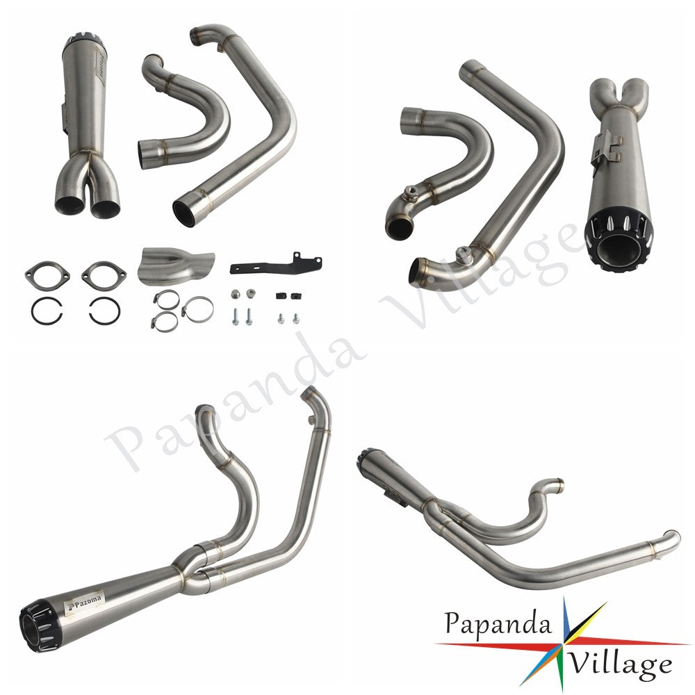Motorcycle Full Exhaust Pipe Exhausts System Mufflers For Harley Dyna Wide Super Glide Fat Street Bob Low Rider FXDF 2006-2017
