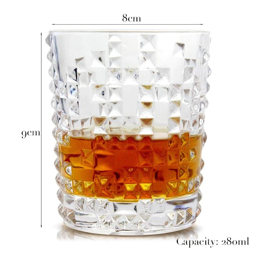1 Copo de Uísque, Copos Tumbler para Whisky On the Rocks, Vidraria para Coquetéis, Scotch, Bourbon, Gin, Vodca, Conhaque