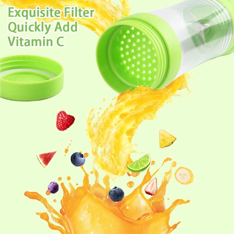 380ml Espremedor Elétrico Portátil Liquidificador de Smoothie USB Recarregável Processador de Alimentos Mini Misturador de Frutas para Viagem Cozinha Treino