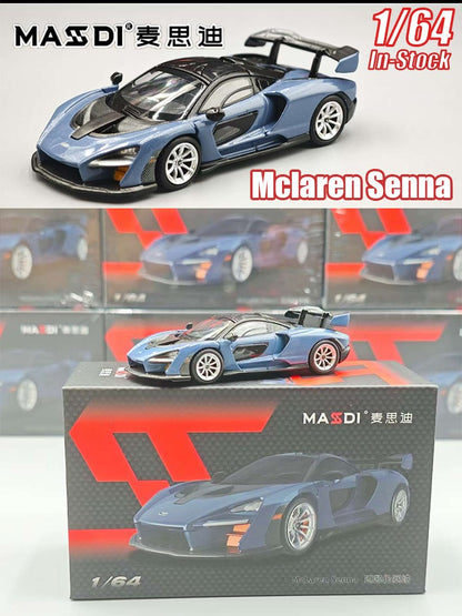 Novidade em Estoque Masdi 1:64 Mclaren Senna 1110 Edição Especial Modelo de Carro Estático em Liga Leve Personalizado Brinquedo de Menino Presente Colecionável