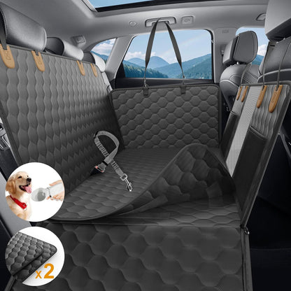 Acessórios de Viagem para Pets à Prova d'Água Assento Dobrável para Carro para Cachorros Cadeira de Carro para Pets Rede de Segurança Tapete de Porta-Malas Protetor de Banco Traseiro de Carro