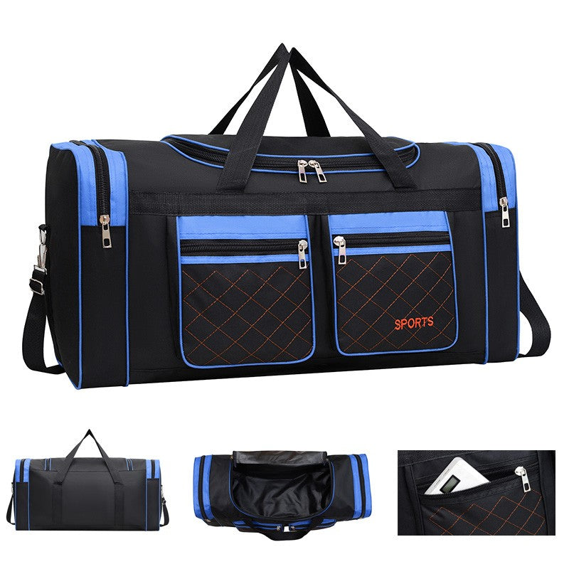 Men Nylon Travel Duffel Bag Large Capacity Handbag Portable Outdoor Carry Luggage Convenient Practical Male's Weekend Gym Bag