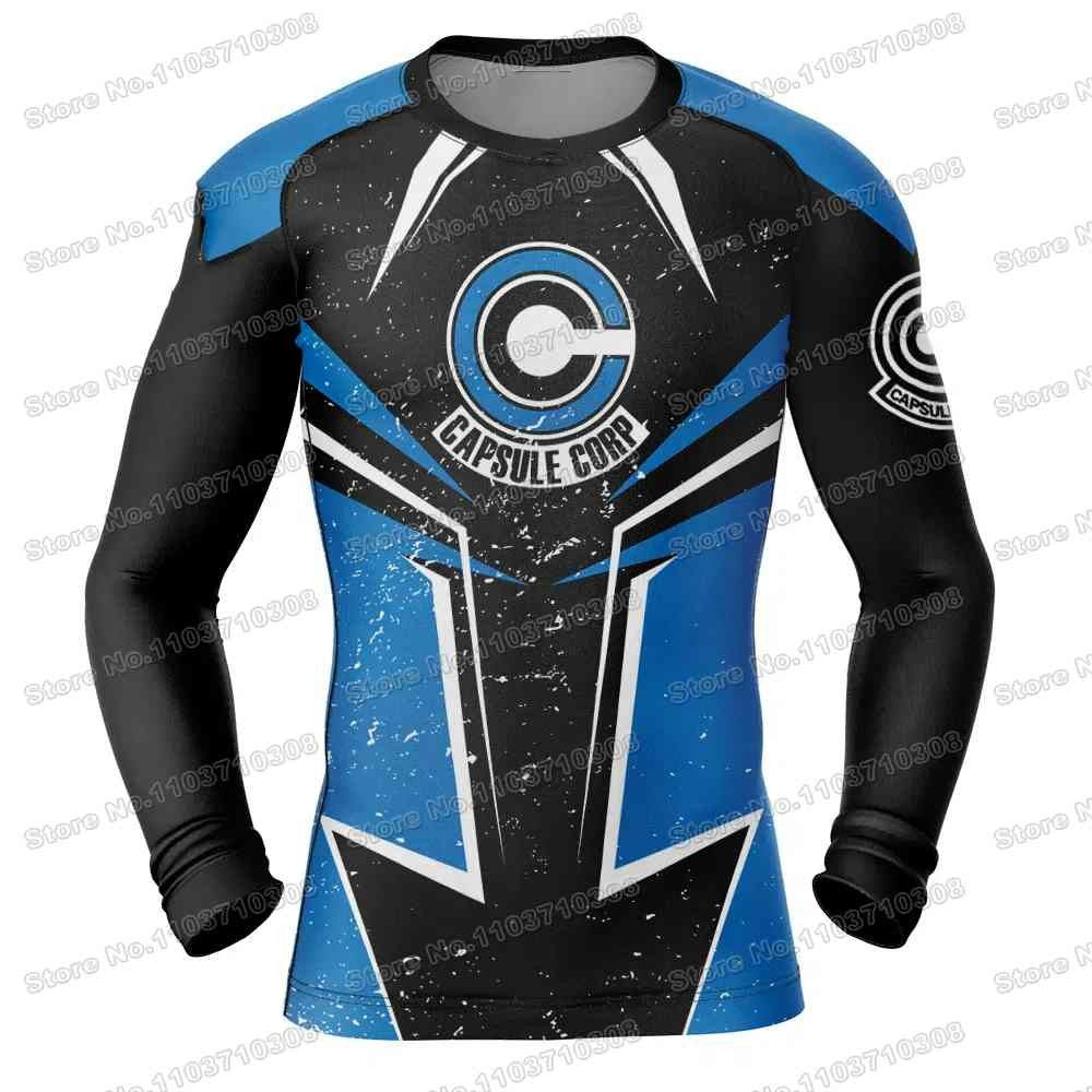 Shenron Long Sleeve Cartoon Anime Game Jersey Beach Shirts Swimwear Diving Gym Shorts MMA BJJ Men Jiu Jitsu Fitness Sets