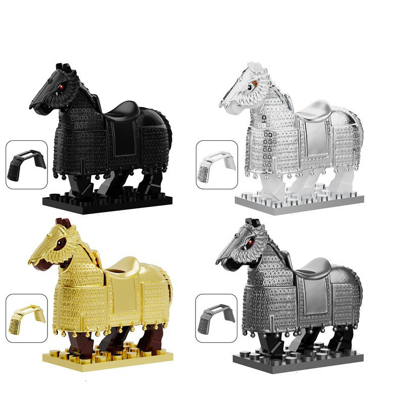 Blocos de Montar Zoológico Medieval Acessórios de Personagens Montarias Animais Cervos Elefantes Camelos Lobos Cavalos de Guerra Tijolos Brinquedos Presentes K080