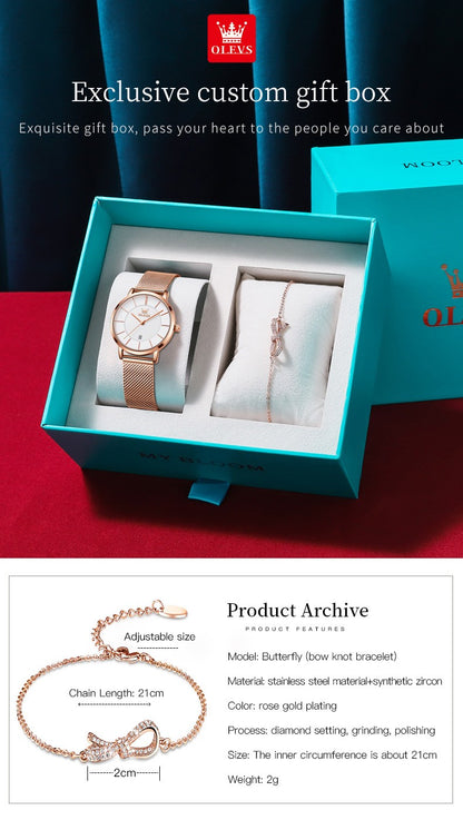 OLEVS 5869 Women Watch Fashion Simple Ultra Thin 6.5mm Quartz Women's Watch Top Brand Calendar Waterproof Women Luxury Watch