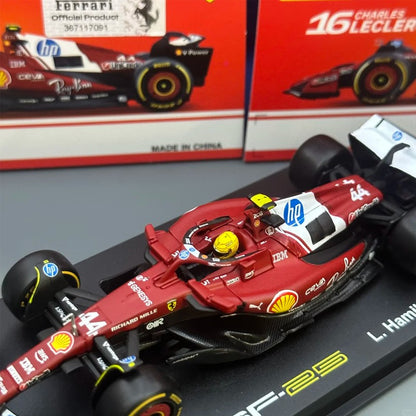 Novo Estoque Bburago 2025 F1 1:43 Sf-25 Leclerc Hamilton Rb21 Verstappen Mcl39 W16 Versão Capacete Modelo Miniatura de Liga Brinquedos Personalizados