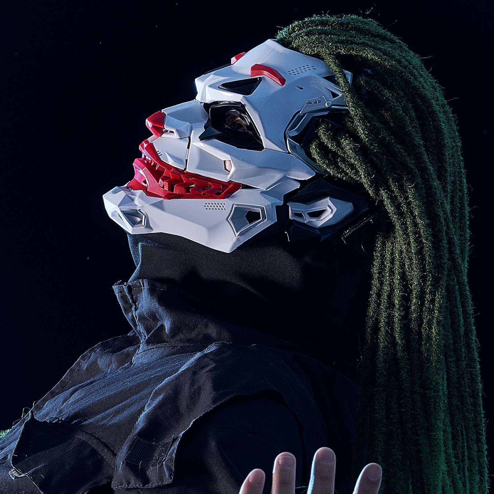Cyberpunk Masks Braids 2d Cosplay Resin Custom Products Halloween Anime Role-Playing Props And Gifts Toys