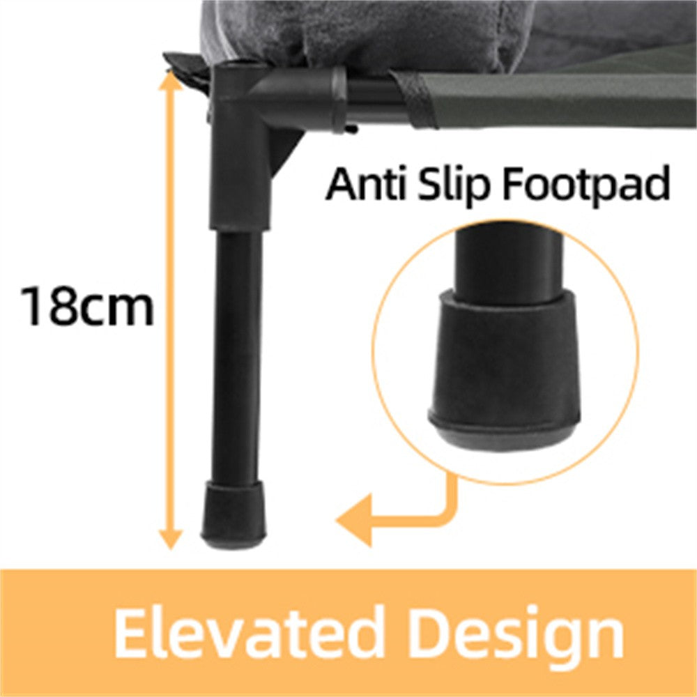 Cama de cachorro grande XXL XL para ambientes externos, elevada com esteira de resfriamento respirável e esteira de pelúcia macia, cama de acampamento para filhotes para casa e jardim