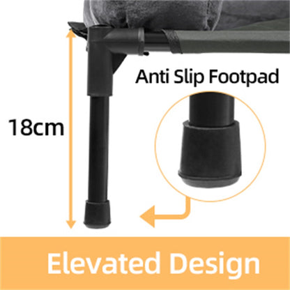 Cama de cachorro grande XXL XL para ambientes externos, elevada com esteira de resfriamento respirável e esteira de pelúcia macia, cama de acampamento para filhotes para casa e jardim