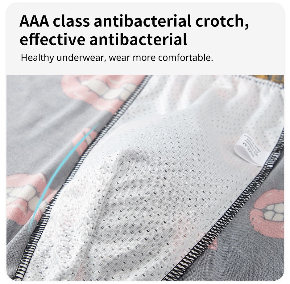 5/7/10 Pcs Men's Long Sports Parent-child Underwear Teenagers To Adults Multi-size Mix And Match Boyshort Elastic Waist Shorts