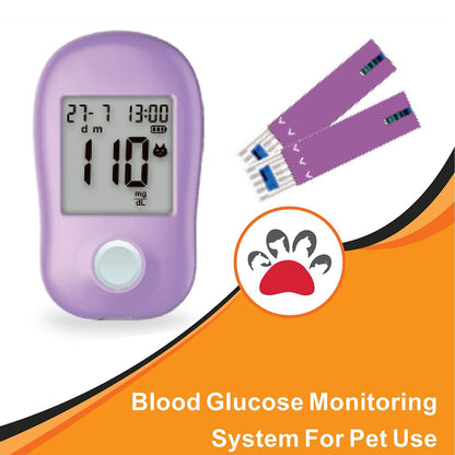 Medidor de Glicemia Sistema de Monitoramento de Glicose para Uso Veterinário Gerenciamento Profissional de Diabetes para Animais de Estimação Acessórios Clínica