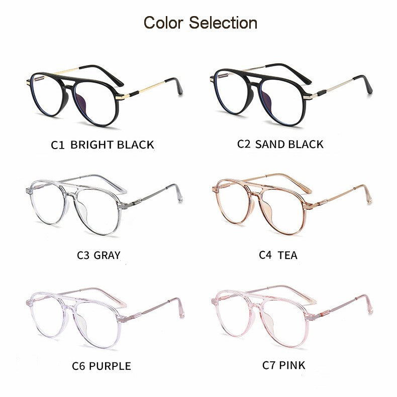 Transparent Frame Reading Glasses For Women Anti Blue Light Aviation Presbyopic Glasses For Men Polit Eyeglasses +1.00~+4.00