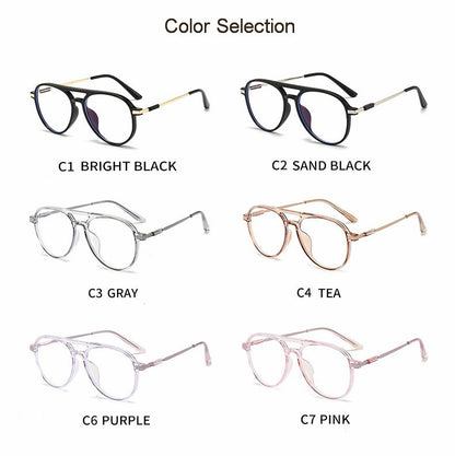 Transparent Frame Reading Glasses For Women Anti Blue Light Aviation Presbyopic Glasses For Men Polit Eyeglasses +1.00~+4.00
