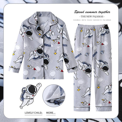 Trend Pajama Girl Sets for Children Loungewear Boys' Pajamas Sleepwear Robe Children's Clothing Mother Kids