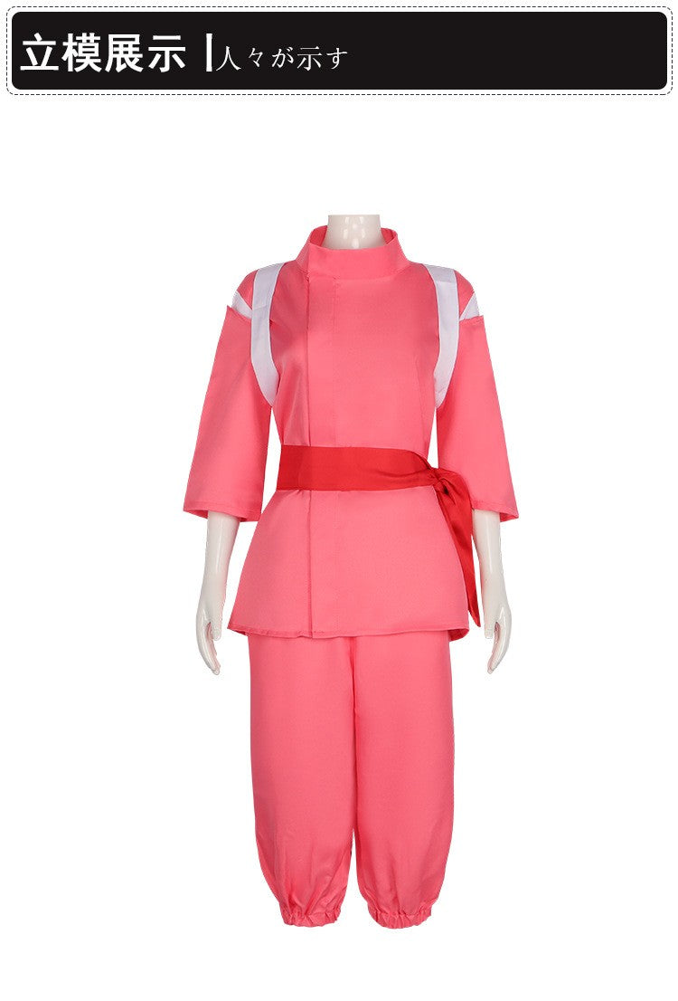Adult Anime Spirited Cosplay Suit Away Pink Kimono Takino Chihiro Show Kamikakushi Halloween Party Costumes for Women male