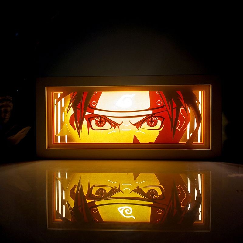 Anime Cartoon series paper-cut light room bedroom night light atmosphere light remote control colorful light box