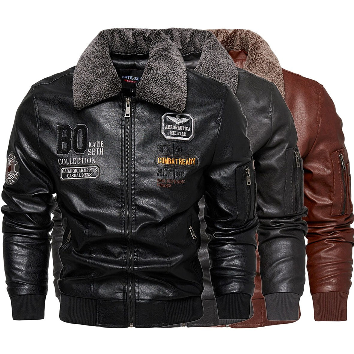 Business new Slim Genuine Leather Bomber Jacket Men Slim Leather Flight Jacket Black Pilot Coat High Quality Male Warm Jackets