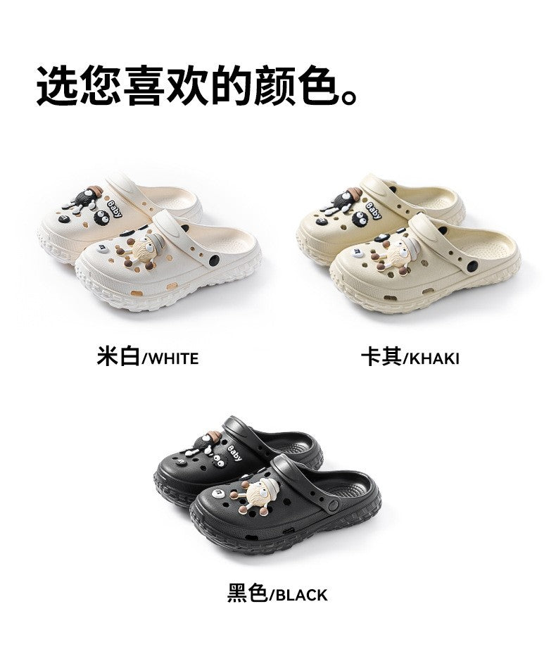 Slippers with holes, men's shoes, 2025 new model, medical nurse EVA anti slip and anti odor outer wear, women's beach sandals