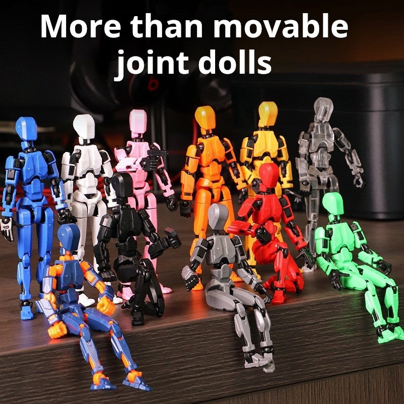DIY Multi-Jointed Movable Shapeshift Robot Ornaments 3D Printed Mannequin Lucky Character Action Figures Toys for Kids Gift