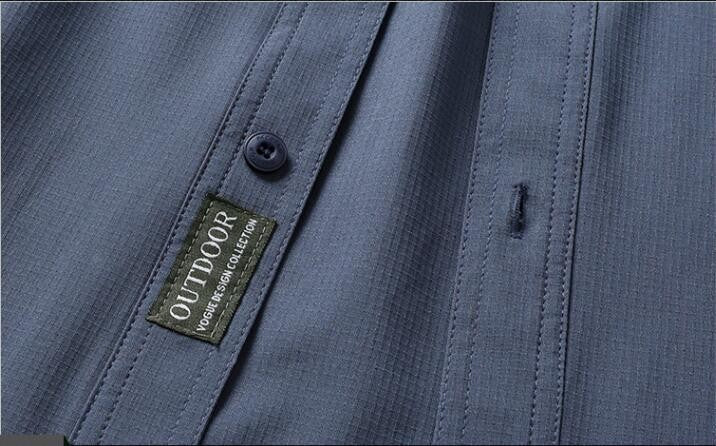 Men Outdoor Elastic Quick Drying Ventilation Cargo Shirts Spring Male Long Sleeves Thin Breathable Comfortable Waterproof Shirts