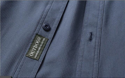 Men Outdoor Elastic Quick Drying Ventilation Cargo Shirts Spring Male Long Sleeves Thin Breathable Comfortable Waterproof Shirts