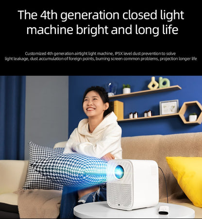 Lenovo Xiaoxin 100S Projector 650 ANSI 4K Full HD 1080P Auto Focus Wifi6 Portable Projector 360 PTZ Support Smart Home Theater