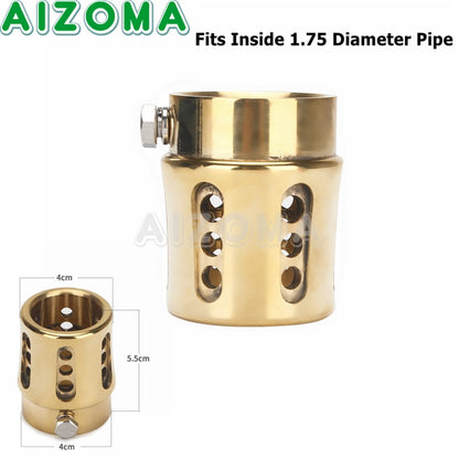 Universal 1-3/4" or 1.75" 2" 2.25" 2.5" Brass Exhaust Tips For Harley Chopper Bobber Sportster 883 1200 Muffler Pipe Plug Tube