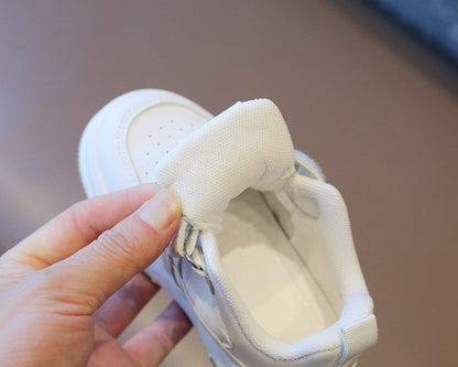 Children's White Shoes Spring and Autumn Kid's Sports Shoe Anti slip Lightweight Boys Board Shoes Soft Sole Baby Casual Shoes