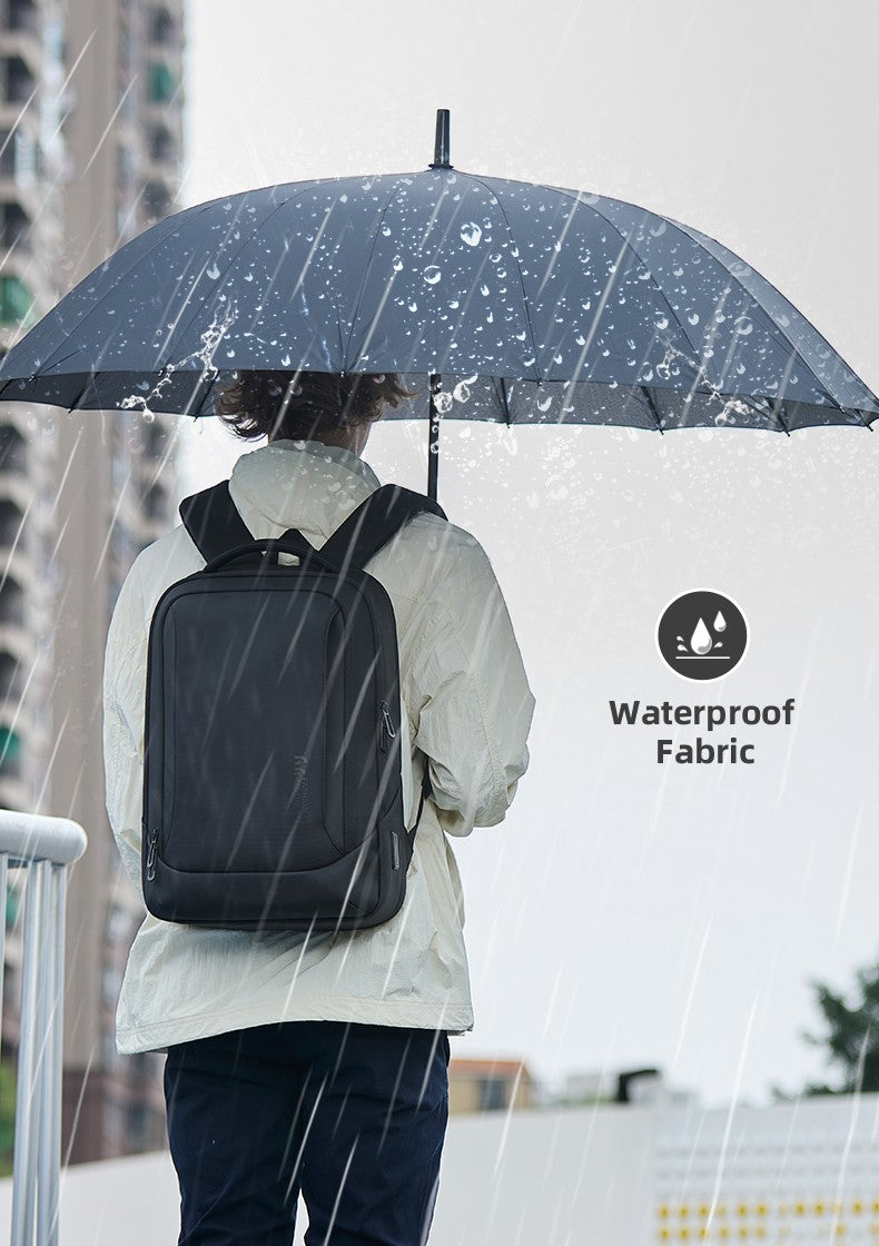 HK Men's Designer Laptop Bag Waterproof School Bags for College Boys Male Business Sports Travel Backpack Men With USB Charging