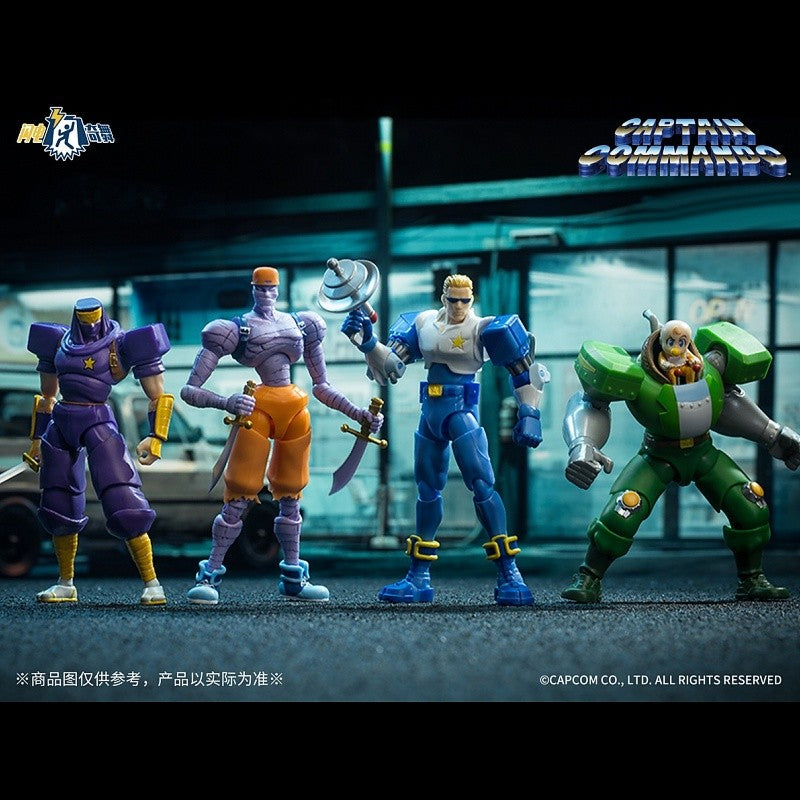 Capcom Captain Commando Criativo Anime 3.75 polegadas Bonecos de Ação Modelo Colecionável Brinquedos Decoração de Quarto Presente Surpresa Infantil