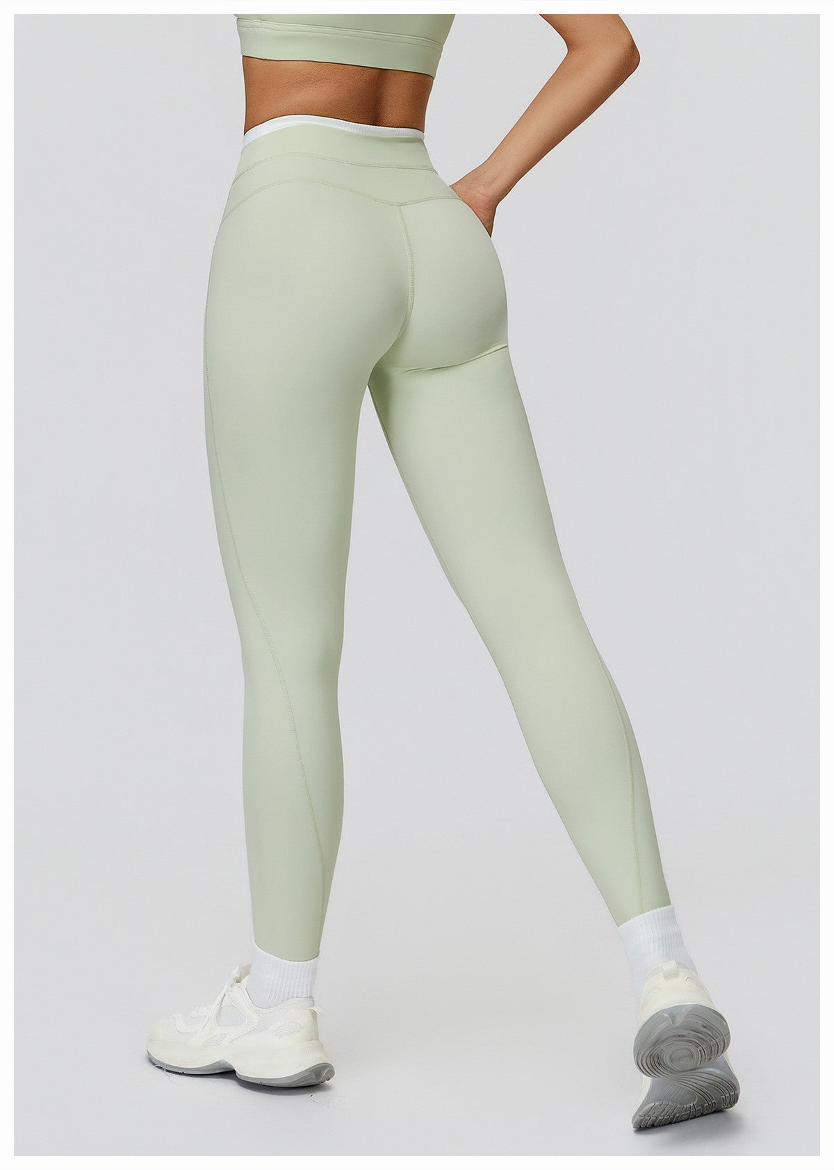 High Waist Fitness Sports Leggings Solid Yoga Leggings Women Gym Workout Trousers Female Quick Dry Push Up Slim Yoga Pants