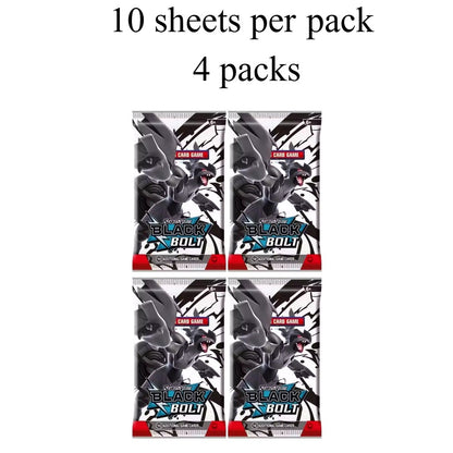 Novos jogos 4-36Pacote de Cartas Pokémon em Inglês Caixa de Booster Black Bolt White Flare Cartas de Batalha Pokémon Troca de Jogo Presente