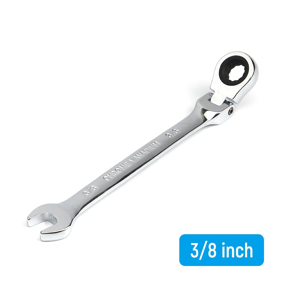 Jogo de chaves de catraca de tamanho imperial de 1/4 a 15/16 polegadas, de 1 peça, com cabeça flexível universal, ferramentas manuais para reparo de carros