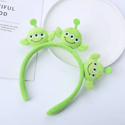 Disney Pixar Toy Story Alien Plush Headband Anime Figura Cosplay Acessórios de Cabelo Alienígena Argola de Cabelo Tiara Desenho Animado Presente Infantil