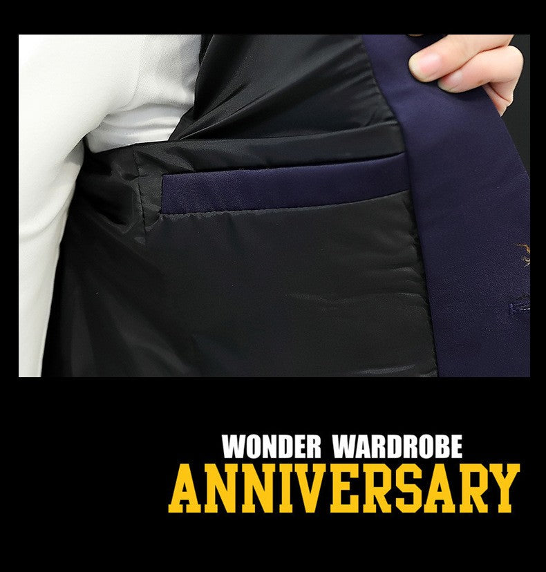 2025 Men's Autumn Casual No Slit Printing Leisure   blazer