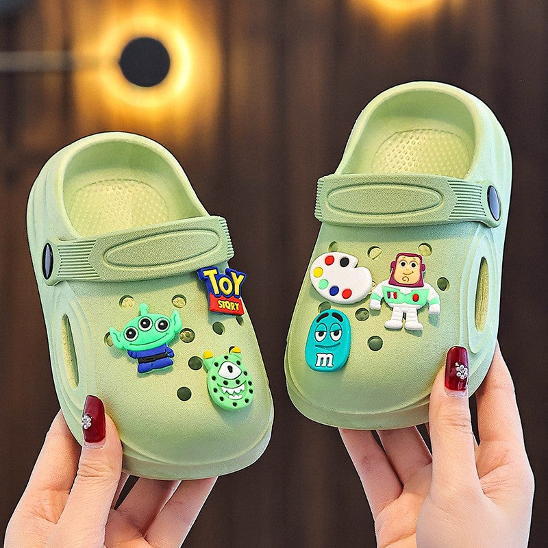 Children's Slippers New Home Girls Baby Indoor Non-slip Boys Cool Slippers Go Out Boys Hole Shoes