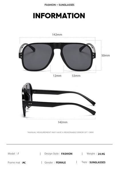 GD Aviator sunglasses with metal hinge Colorful modern street sunglasses Fashion trend eyeglasses frame