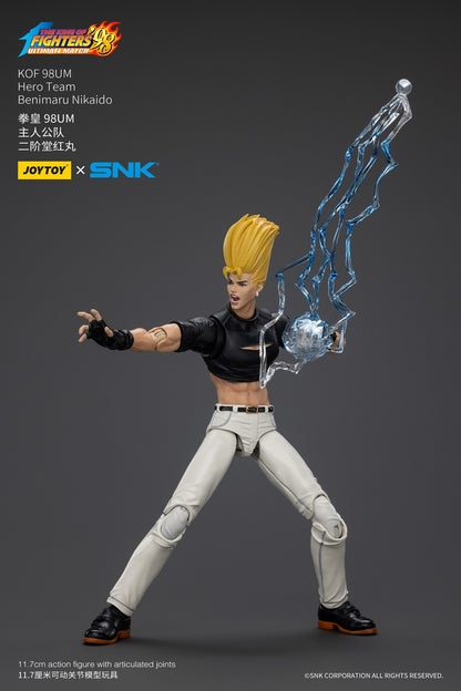 JOYTOY 1/18 Boneco de Ação SNK KOF 98UM Hero Team Kyo Kusanagi Goro Daimon Benimaru Nikaido Anime Modelo