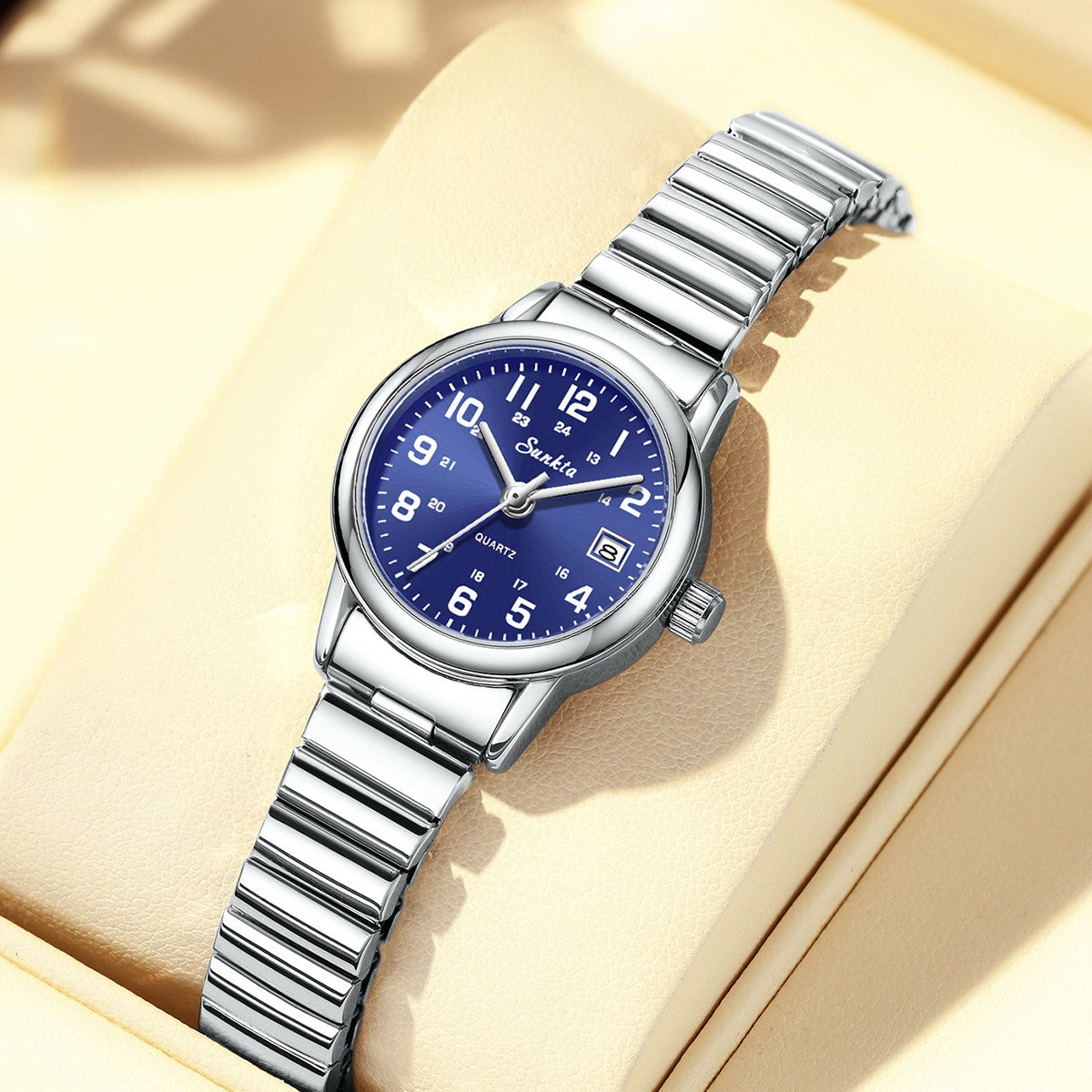 LIGE Sunkta Fashion Luxury Woman Watch Elegant Classic Simple Waterproof Calendar Stainless Belt Women's Wristwatch  Ladies Gift