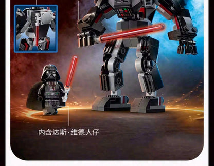 Hasbro Star Wars 75368 Darth Vader Mech Mannequin Building Kit with Openable Mech Collectible Toys