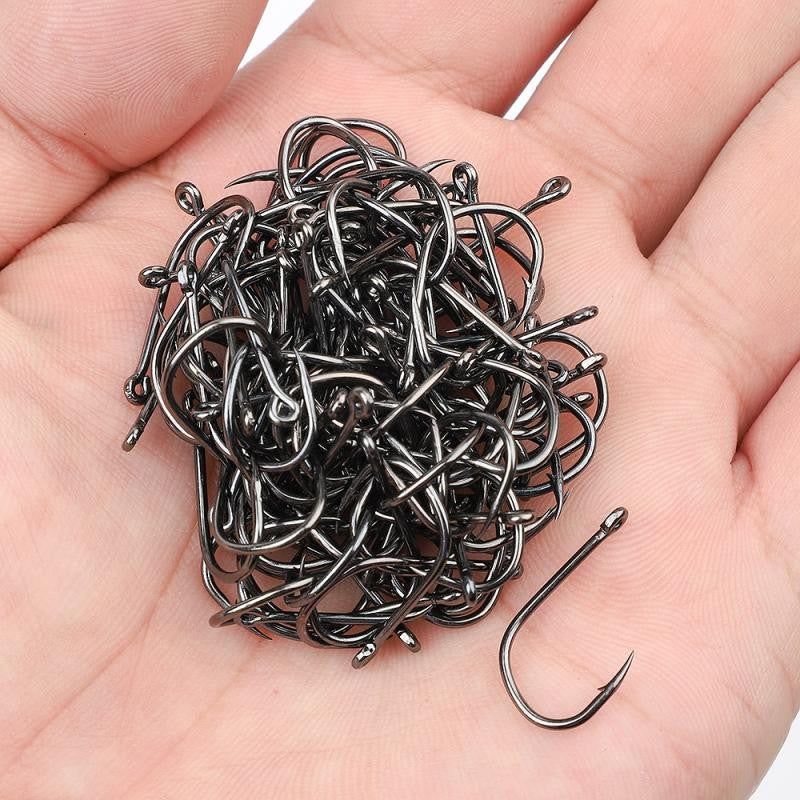 50 pçs/caixa Anzol de Pesca Círculo Anzol de Pesca Anzol de Pesca Japonês Anzol de Jig Simples Acessórios de Pesca