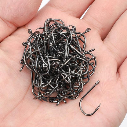 50 pçs/caixa Anzol de Pesca Círculo Anzol de Pesca Anzol de Pesca Japonês Anzol de Jig Simples Acessórios de Pesca
