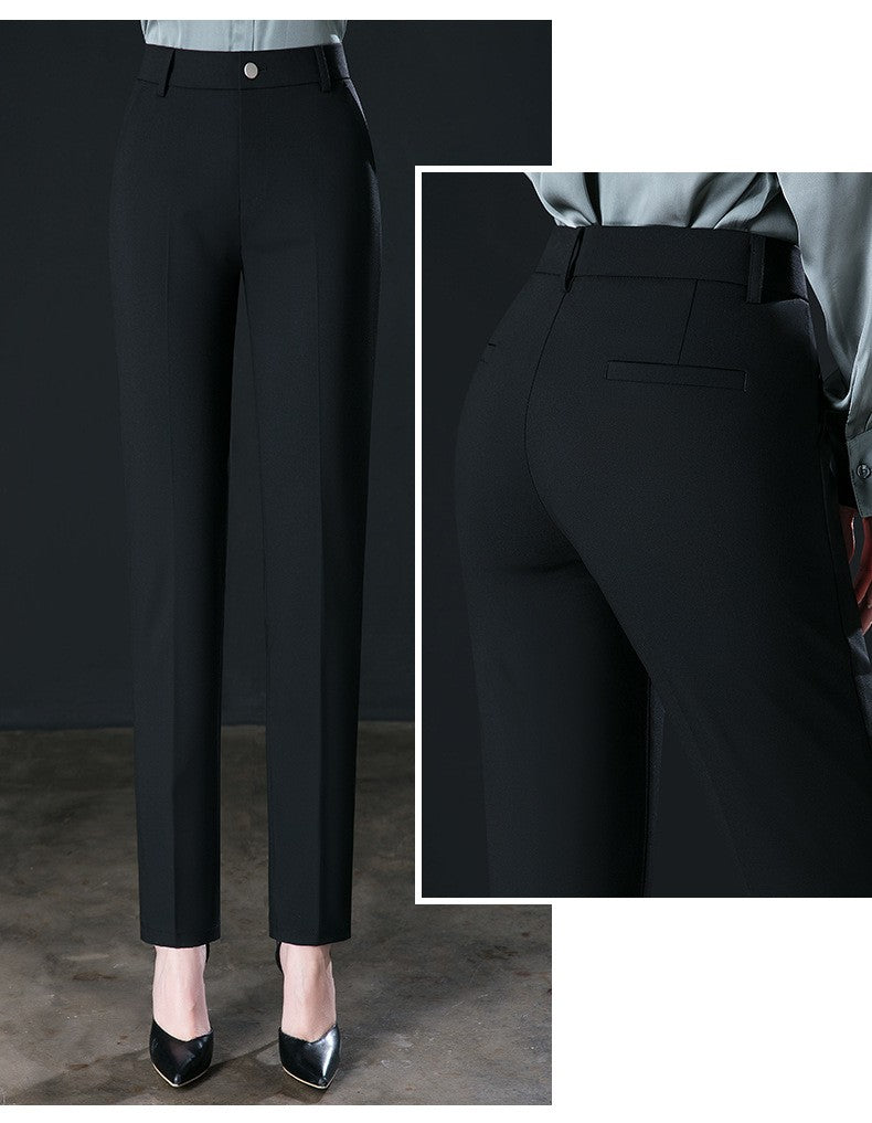 New Autumn Women's Suit Pants, Black Gray Khaki Pantalones Spring Female Slim Trousers, Asian Size 26 27 28 29 30 31 32 33