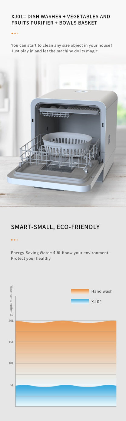 8 Sets Compact Built-in Stainless Steel Electric Dishwasher Customized Integrated  Dishwashing Machine Black Household Hotel