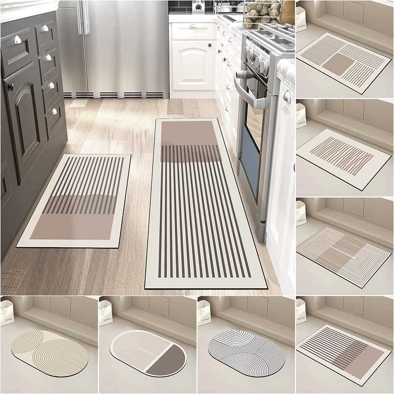 Super Absorbent Kitchen Floor Mat Long Diatomite Kitchen Rug Soft Washable Carpets Anti Slip Bathroom Entrance Doormat ????