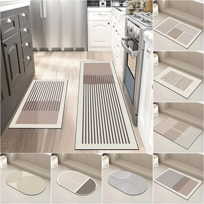 Super Absorbent Kitchen Floor Mat Long Diatomite Kitchen Rug Soft Washable Carpets Anti Slip Bathroom Entrance Doormat ????