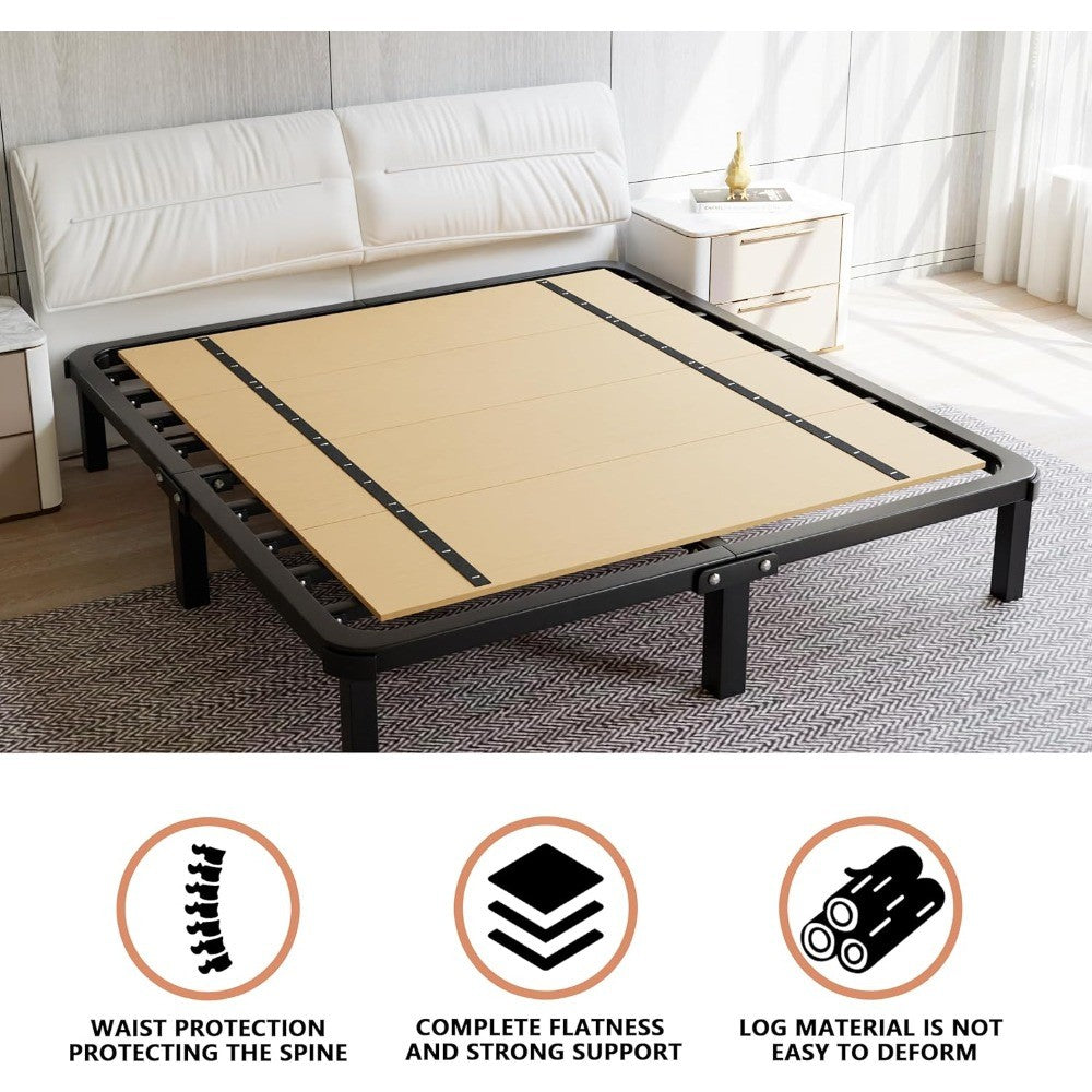 Folding Box Spring Twin Size Bed Support Slats with Bunkie Board for Enhanced Mattress Support